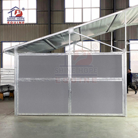 Box de chevaux économique, préfabriqué, temporaire, avec panneaux en HDPE, sans toit