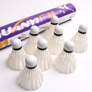 Ballon de badminton d'entraînement en <span class=keywords><strong>fourrure</strong></span> de canard pour amateur, résistant, pour adultes, divertissement, intérieur/extérieur, tennis, lot de 12, vente en gros, sans logo - Product Image 4