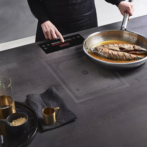 Table de cuisson à <span class=keywords><strong>induction</strong></span> invisible intégrée, brûleur unique, dissimulée sous un comptoir en granit, cuisinière à <span class=keywords><strong>induction</strong></span> dissimulée. - Product Image 5