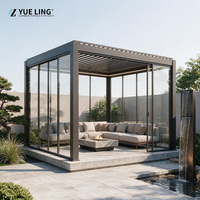 Toit à persiennes en aluminium personnalisé B2B pour les constructeurs et les entrepreneurs, pergola de jardin extérieure imperméable, pergola d'ombrage