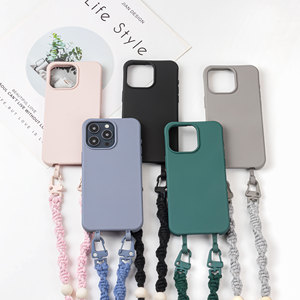 Étui universel pour téléphone portable avec cordon de cou esthétique pour femme, avec lanière tressée perlée, pour téléphones mobiles <span class=keywords><strong>iPhone</strong></span> 16E, <span class=keywords><strong>bijoux</strong></span> - Product Image 2