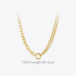 고품질 18K 금도금 스테인리스 스틸 싱글 및 더블 체인 목걸이 셀프 행잉 펜던트 P203070 - Product Image 4