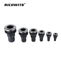 Raccord de drainage traversant à double style, embout cannelé pour tuyau, résistant aux intempéries pour sortie de réservoir d'eau de kayak et marine