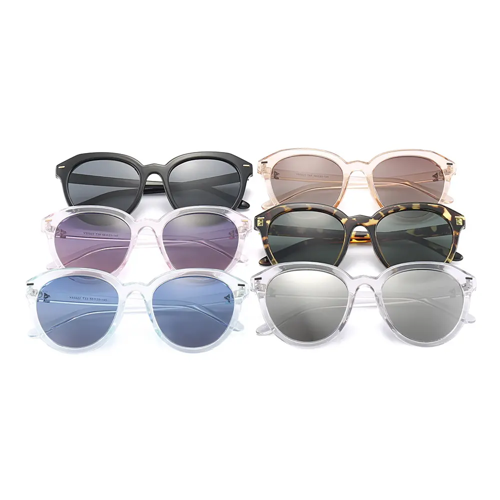 2021 Wholesale Custom Circle Sunglasses Polarized Sunglasses Oversized Sun Glasses