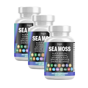 Immune Support Natural Organic Sea Moss + Shilajit Capsules Combination Packaging For Men And Women