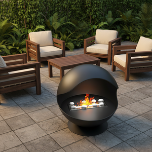 Caminetto a <span class=keywords><strong>Bioetanolo</strong></span> Moderno Stile Francese Personalizzato, Riscaldatore a Fiamma Reale, Pezzo d'Arte in Metallo per Ville all'Aperto - Product Image 1