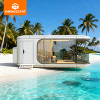 Villa de luxe préfabriquée en conteneur modulaire de 20 pieds ou 40 pieds, petite maison, appartement moderne, hôtel avec chambre et salle de bain pour Airbnb