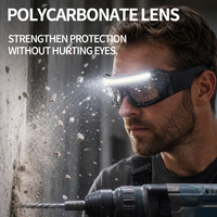 Gafas de Trabajo Recargables de Alto Rendimiento, Multifuncionales, con Luz LED IPX4 y Función de Sensor, para Hombres y Mujeres