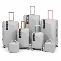 Valise trolley rigide en ABS, 4 roues, serrure à clé, doublure en polyester moderne, légère
