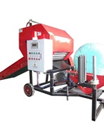 Presse à balles d'herbe sèche humide la plus récente entièrement automatique mini presse à balles rondes de paille de pin d'ensilage de maïs à vendre machine à balles d'ensilage