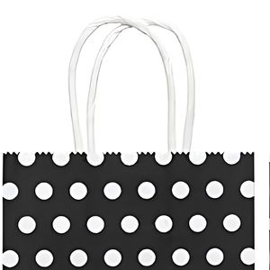 Black Polka Dot Paper Gift <b>Bags</b> with Handles Kraft Paper Party Favor <b>Bags</b> 25 Pcs for Events - Product Image 5