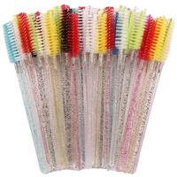 Brosse à cils jetable en cristal 50 pièces Extension de cils pour les yeux Baguettes de mascara réutilisables Maquillage professionnel Outil de beauté