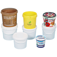 Seaux en plastique PP de qualité alimentaire pour le stockage des emballages alimentaires recyclables 1L 1,5 L 2L 2,5 L 3L 5L barils et seau avec couvercle