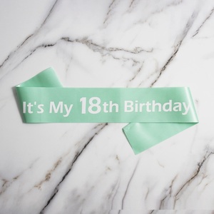 Fascia per 18° <span class=keywords><strong>Compleanno</strong></span>, Accessori per Uomo e Donna, Decorazioni per Feste, Nastro da Spalla per Celebrazioni di <span class=keywords><strong>Compleanno</strong></span>, Sweet 18 - Product Image 5