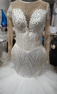 2025 nuovo <span class=keywords><strong>abito</strong></span> da sposa personalizzato a manica lunga <span class=keywords><strong>con</strong></span> sirena scintillante <span class=keywords><strong>abito</strong></span> da sposa <span class=keywords><strong>in</strong></span> <span class=keywords><strong>Tulle</strong></span> di cristallo Swarovski <span class=keywords><strong>con</strong></span> <span class=keywords><strong>gonna</strong></span> voluminosa - Product Image 4