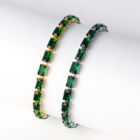 Collier tennis en laiton plaqué or véritable de haute qualité avec zircon et cristaux multicolores, élégant pour mariage et soirée, vente en gros