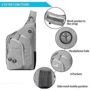 Sac à bandoulière surdimensionné BSCI pour homme et femme, sac à bandoulière croisé double couche tendance avec sangle en corde - Product Image 4