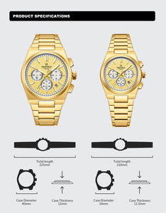 NAVIFORCE 8048 <span class=keywords><strong>GGG</strong></span> Golden Big Dial reloj de pareja de lujo de cuarzo pequeño reloj de tres agujas para hombres reloj de pulsera regalo de novia - Product Image 5