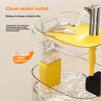 Fontaine à eau automatique pour chats et chiens avec filtre de circulation silencieux recirculant inclus, en matériau PP