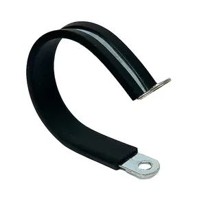 SS304 P clip with EPDM rubber electrical cable Pipe clamp Rubber Cushioned Insulated Clamp