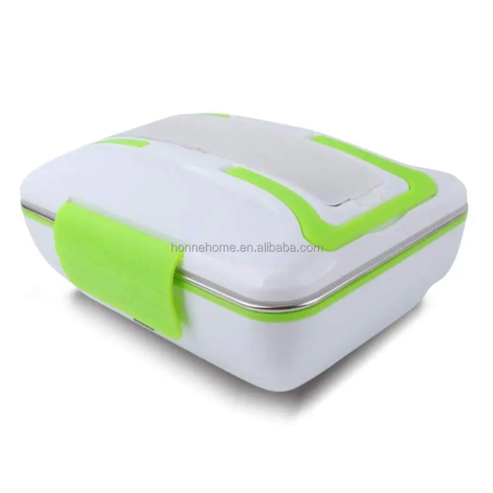 Auslaufs ichere wieder verwendbare elektrische Heizung Lunchbox-Tragbare Bento Mahlzeit Heizung Auto Plug Edelstahl Heizung Lebensmittel behälter