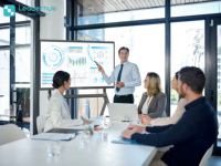 Pantalla Interactiva Inteligente con Pantalla Táctil 4K de 65 Pulgadas, Disponible en Almacenes de Leaderhub en EE. UU., Pizarra Interactiva
