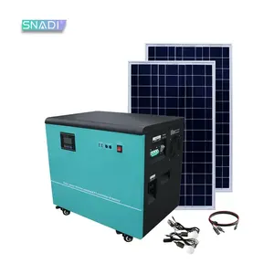 Güneş 3000w güç jeneratörü 48v 3kw oluşturur çin'de 5120wh lityum pil güneş enerjisi istasyonu hepsi bir güneş sistemi