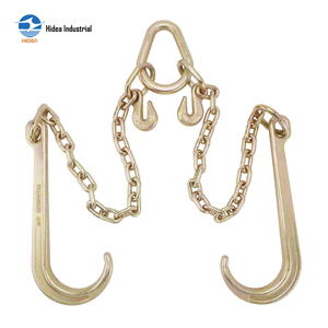 Chaîne de remorquage HIDEA G70 avec longue tige, attache en forme de poire, crochet en J, crochet de préhension, en acier allié galvanisé pour le fixation de cargaison sur <span class=keywords><strong>porte</strong></span>-voitures - Product Image 4