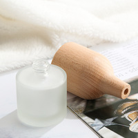 Vente en gros Flacon vide de luxe en verre pour diffuseur de parfum avec couvercle de 40ml 50ml