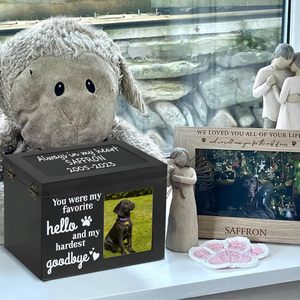 Masif Ahşap Çevre Dostu Özel Oymalı Evcil Hayvan Tabutları Köpek Kedi Kremasyon Anıt Külleri Kutusu Mühürlü Ahşap Hatıra Fotoğraf Çerçevesi - Product Image 2