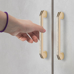 Laiton or cristal tiroir en alliage de Zinc boutons d'armoire poignée de porte d'entrée armoire poignée de porte poignées d'armoire de meubles - Product Image 6