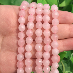 Vente en gros de perles de cristal <span class=keywords><strong>rose</strong></span> à facettes de 4 à 12mm <span class=keywords><strong>pierre</strong></span> de <span class=keywords><strong>quartz</strong></span> <span class=keywords><strong>rose</strong></span> <span class=keywords><strong>naturelle</strong></span> pour collier à faire soi-même <span class=keywords><strong>bracelet</strong></span> en cristal naturel en vrac - Product Image 4
