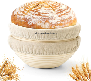 Panier de levage Banneton artisanal tressé à la main pour pain au levain, rond de 9 pouces en rotin naturel, Brotform, prix usine, vente en gros - Product Image 3