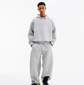 เสื้อฮู้ดดี้ทรงโอเวอร์ไซส์ ทรงบ็อกซี่ สำหรับผู้ชาย ผ้าฝรั่งเศสเทอร์รี่ 350 กรัม ผ้าฝ้ายเนื้อนุ่ม ระบายอากาศได้ดี สไตล์สตรีทแวร์ สีพื้น - Product Image 3