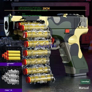 Hand selbst integrierte elektrische Tandem haar Soft Bullet Gun Kette für Munition Jungen Spielzeug pistole Simulation Modell Pistole - Product Image 6