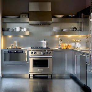 Baineng thép không gỉ màu sắc ban đầu tủ bếp trong nhà chống trầy xước độ bền chống thấm <span class=keywords><strong>Modular</strong></span> tủ bếp - Product Image 1