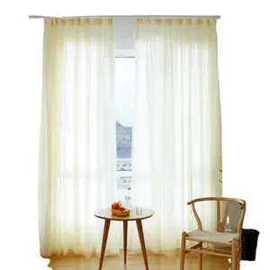 Modern simple and breathable cotton and linen window screen for living room