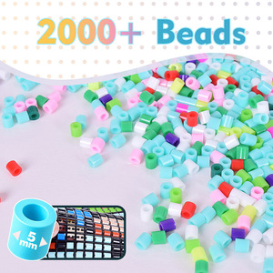 Wholesale 2000 Pcs <b>Beads</b> Craft Kit No Ironing DIY Mosaic <b>Art</b> Flexible Mesh Canvas Cartoon Designs Educational Toys for Kids - Product Image 3