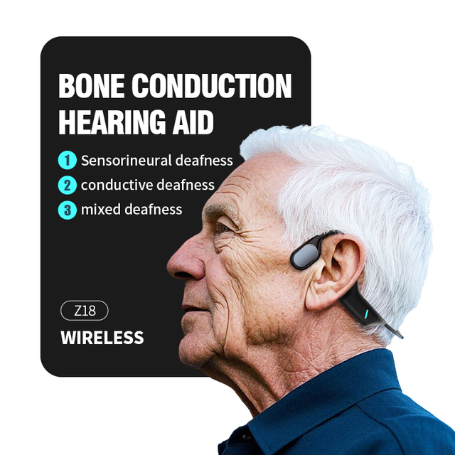 New Product Bone Conduction Hearing Aid Rechargeable Hearing Sound Amplifier Devices for Hearing Loss