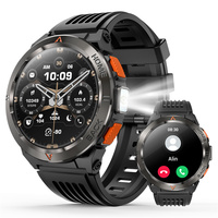 Reloj inteligente 2024 CRG24 1,43 "Amoled Smart Wear deportes al aire libre impermeable Led linterna Smartwatch Gps Geomagnetismo presión de aire
