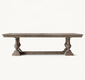 طاولة مستطيلة الشكل من خشب البلوط على الطراز الريفي في الولايات المتحدة ، ملحق مستطيل من الخشب الصلب - Product Image 3