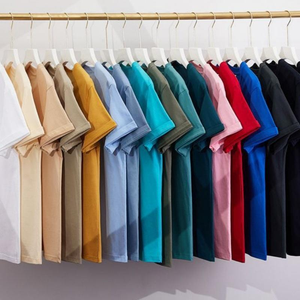 Camiseta de Hombre de Venta Caliente, 230g, Algodón, Manga Corta, Corte Holgado, Color Sólido, para Verano - Product Image 1