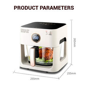Friteuse à air électrique tendance 2026 avec écran LCD, sans huile, multifonctionnelle, avec revêtement intérieur en verre antiadhésif pour usage domestique - Product Image 6