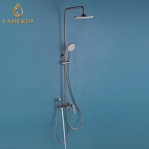 Черный латунный душевой набор с биде распылителем душевой системы - Product Image 4