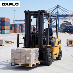 מלגזה דיזל <span class=keywords><strong>3</strong></span> טון בעלת קיבולת גדולה, מנוע קאמינס, מזלג 500 מ\\\"מ לאתר בנייה - Product Image 1