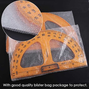 Matériel éducatif Foska, enseignement des mathématiques, mesure, géométrie, ensemble de classe, grand <span class=keywords><strong>rapporteur</strong></span> d'angle en plastique de 180 degrés - Product Image 6