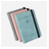 Porta Pasaportes de Cuero PU con Logotipo Personalizado, Ranuras para Tarjetas SIM, Banda Elástica, Cartera de Viaje con Múltiples Ranuras para Tarjetas y Bolsillo para Efectivo, para Hombres y Mujeres