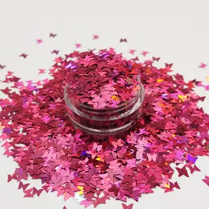 2020 Beste Populaire Groothandel Bulk Vlinder Vorm Glitter Voor Halloween Make-Up