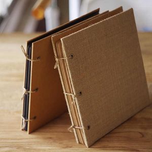 Album fotografico di lino di lusso con corda di lino con <span class=keywords><strong>metodo</strong></span> di rilegatura fatto da te 101-200 foto <span class=keywords><strong>libro</strong></span> per il supporto di nozze personalizzazione del lotto - Product Image 3