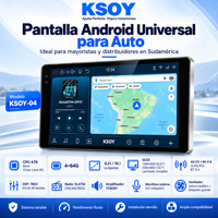KSOY-04 Radio De Coche 4 + 64G Android Pantalla Android Reproducteur De Carro Radio Android 9 Pulgadas Para Carro